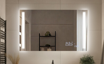 Pravokotna klasična ogledala z osvetlitvijo