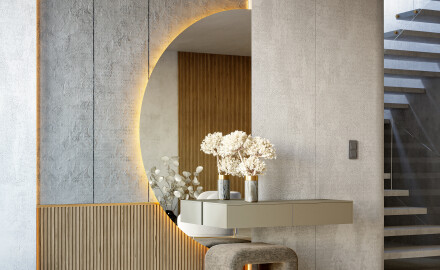 Ogledala v obliki polkroga