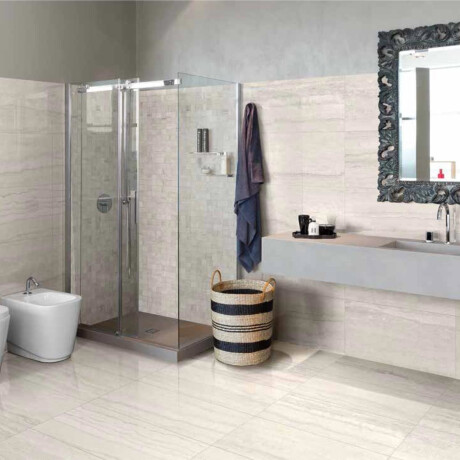 Talna keramika 60 x 120 cm, bela mat A4H1057 Memento Travertino Bianco Mat #7