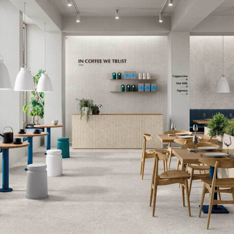 Stenna keramika 60 x 120 cm, bela mat A4H1094 Shellstone Bianco Rigat-One #4