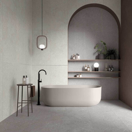Talna keramika 60 x 120 cm, siva mat A4H1096 Shellstone Grigio #1