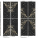 Velikoformatna keramična ploščica za tla 120 x 280 cm, Bookmatch, črna, sijajna, z zlatimi žilami, rektificirana, A4H203 Pierre Black #3