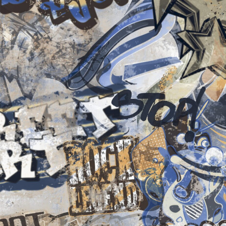 Glazirani keramični ploščici za tla, 120 x 280 cm, siva mat, rektificirana, A4H248 City Graffiti Grey #6