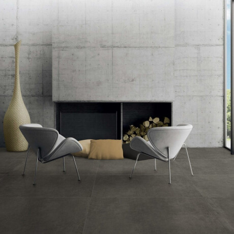 Glasirana keramična ploščica za tla, 60 x 120 cm, temno siva mat betonska barva, rektificirana, A4H327 Massive Dimgray #1