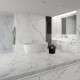 Velikoformatna glazirana keramična ploščica 120 x 270 cm, sijajna, s sivimi žilami, rektificirana A4H451 Statuario Superiore #3