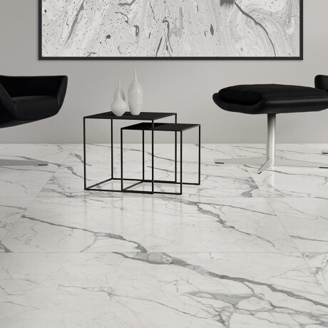 Glazirana talna keramika 120 x 120 cm, mat, s sivimi žilami, rektificirana A4H455 Statuario Superiore #3