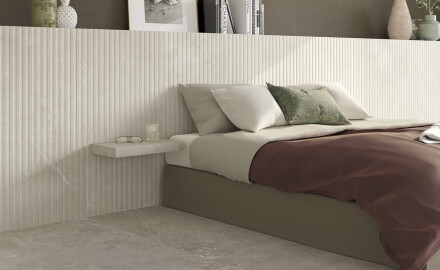 Ribast keramični ploščici za tla 60x120, svetlo siva, mat, A4H510 Rigat-One Ermetica Bianco