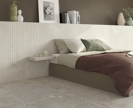Ribast keramični ploščici za tla 60x120, svetlo siva, mat, A4H510 Rigat-One Ermetica Bianco