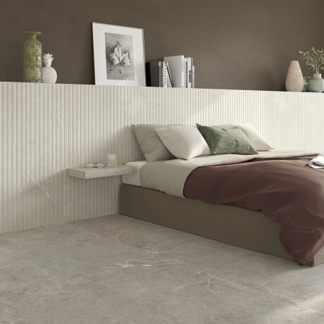 Bežna talna keramika 60 x 120 cm s svetlimi žilami, mat, A4H611 Crema #5