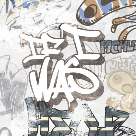 Glazirani keramični ploščici za tla, 120 x 280 cm, siva mat, rektificirana, A4H640 City Graffiti White #2