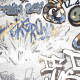 Glazirani keramični ploščici za tla, 120 x 280 cm, siva mat, rektificirana, A4H640 City Graffiti White #3