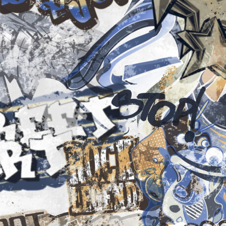 Glazirani keramični ploščici za tla, 120 x 280 cm, siva mat, rektificirana, A4H640 City Graffiti White #5