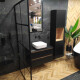 Glazirani keramični ploščici za tla 60 x 120 cm, črni mat, rektificirani A4H85 Iroc Black #3
