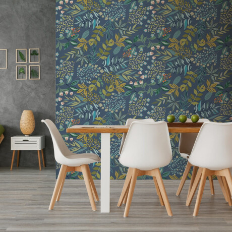 Stenna keramika 60 x 120 cm, modra, z rastlinskimi motivi, mat A4H924 Majorele #2