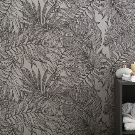 Stenna keramika 60 x 120 cm, siva, z rastlinskimi vzorci, mat A4H925 Panaria #1