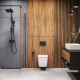 WC WC brez prirobnice PAROS bele barve s splakovalno oblogo #1