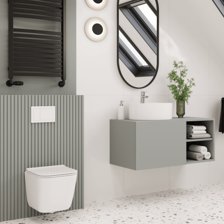 WC WC brez prirobnice PAROS bele barve s splakovalno oblogo #2