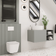 WC WC brez prirobnice PAROS bele barve s splakovalno oblogo #2