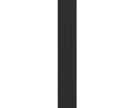 Vertikalni dekorativni radiator s kompletom za montažo, črn #3