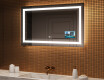 Oblikovalsko osvetljeno LED kopalniško ogledalo L15 120x80cm - SmartScreen, DualColor, Demister