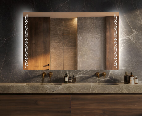 Oblikovalsko osvetljeno LED kopalniško ogledalo L38