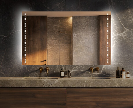 Oblikovalsko osvetljeno LED kopalniško ogledalo L55