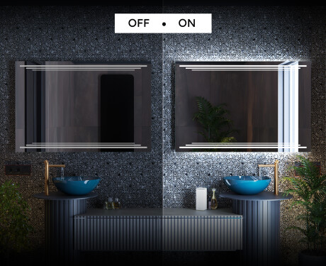 Dizajnersko osvetljeno LED kopalniško ogledalo L75 #3