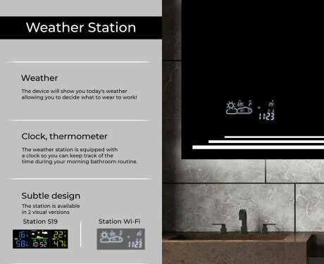 Dizajnersko osvetljeno LED kopalniško ogledalo L75 #5
