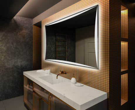 Dizajnersko osvetljeno LED kopalniško ogledalo L77