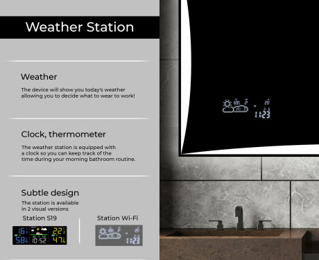 Dizajnersko osvetljeno LED kopalniško ogledalo L77 #5