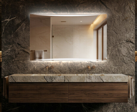 Oblikovalsko osvetljeno LED kopalniško ogledalo L78