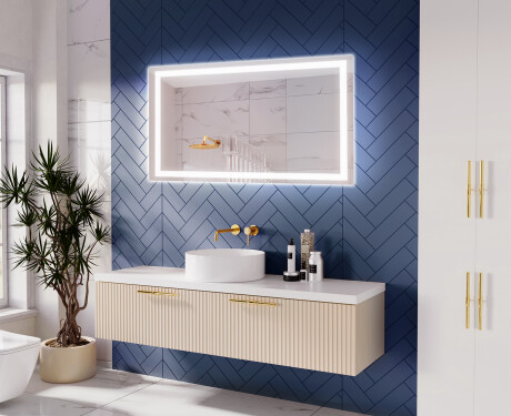 Dizajnersko osvetljeno LED kopalniško ogledalo 120x70cm s hladno LED barvo 7000K, toplo barvo 3000K ali nevtralno barvo 4500K #2