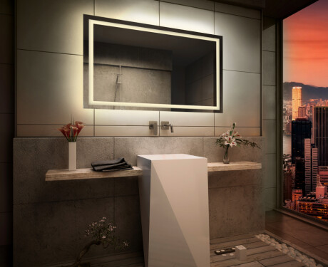 Dizajnersko osvetljeno LED kopalniško ogledalo 120x70cm s hladno LED barvo 7000K, toplo barvo 3000K ali nevtralno barvo 4500K #3