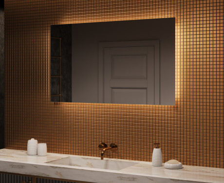 Dizajnersko osvetljeno LED kopalniško ogledalo 120x70cm s hladno LED barvo 7000K, toplo barvo 3000K ali nevtralno barvo 4500K