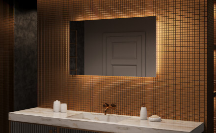 Dizajnersko osvetljeno LED kopalniško ogledalo 120x70cm s hladno LED barvo 7000K, toplo barvo 3000K ali nevtralno barvo 4500K