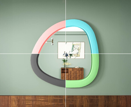 LED ogledalo z nepravilno obliko in lakiranim MDF okvirom L308 #6