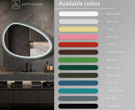 Asimetrično LED ogledalo z lakiranim MDF okvirjem L310 #3