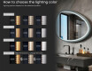 Asimetrično LED ogledalo z lakiranim MDF okvirjem L310 #5