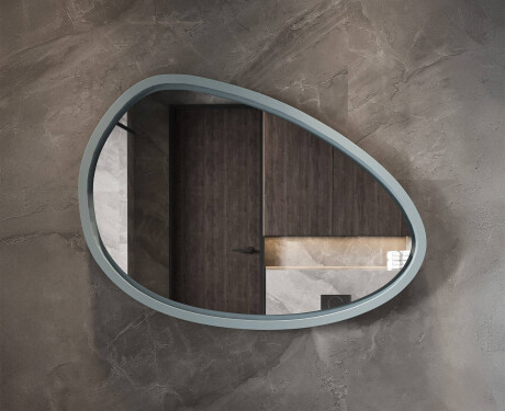 Asimetrično LED ogledalo z lakiranim MDF okvirjem L310 #7