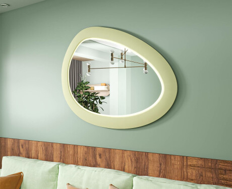 Asimetrično LED ogledalo z MDF okvirjem L310