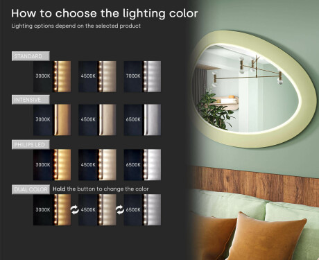 Asimetrično LED ogledalo z MDF okvirjem L310 #5