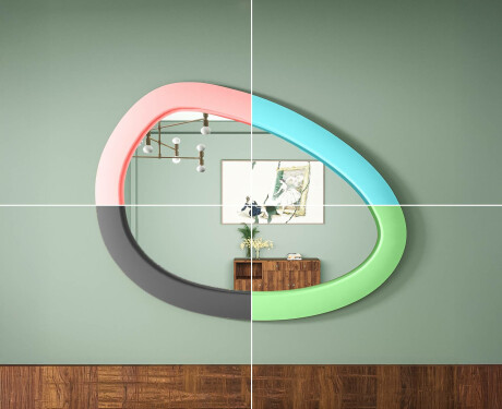 Asimetrično LED ogledalo z MDF okvirjem L310 #6