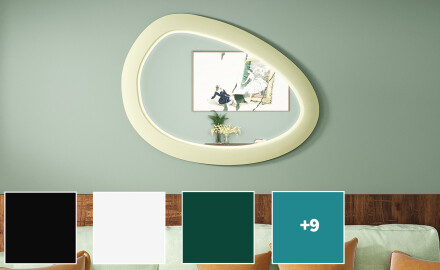 Asimetrično LED ogledalo z MDF okvirjem L310