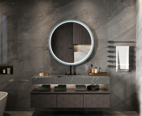 Okroglo LED ogledalo z lakiranim MDF okvirjem L306 #2