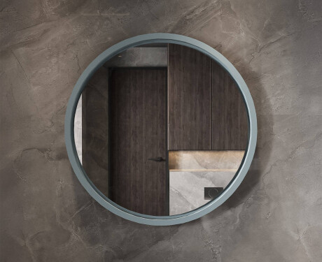 Okroglo LED ogledalo z lakiranim MDF okvirjem L306 #8