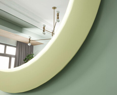 LED ogledalo z MDF v okroglem, lakiranem okvirju L306 #6