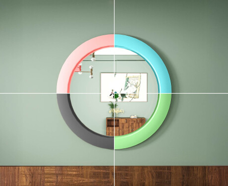 LED ogledalo z MDF v okroglem, lakiranem okvirju L306 #7