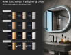 LED ogledalo v obliki stadiona z lakiranim MDF okvirjem L307 #5