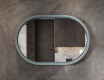 LED ogledalo v obliki stadiona z lakiranim MDF okvirjem L307 #7