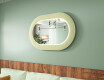 Sodobno LED ogledalo v obliki stadiona z MDF okvirjem L307